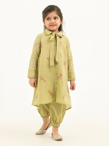 2 Piece Cambric Suit-Embroidered (Pret)
