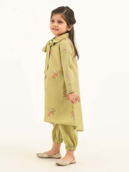 2 Piece Cambric Suit-Embroidered (Pret)