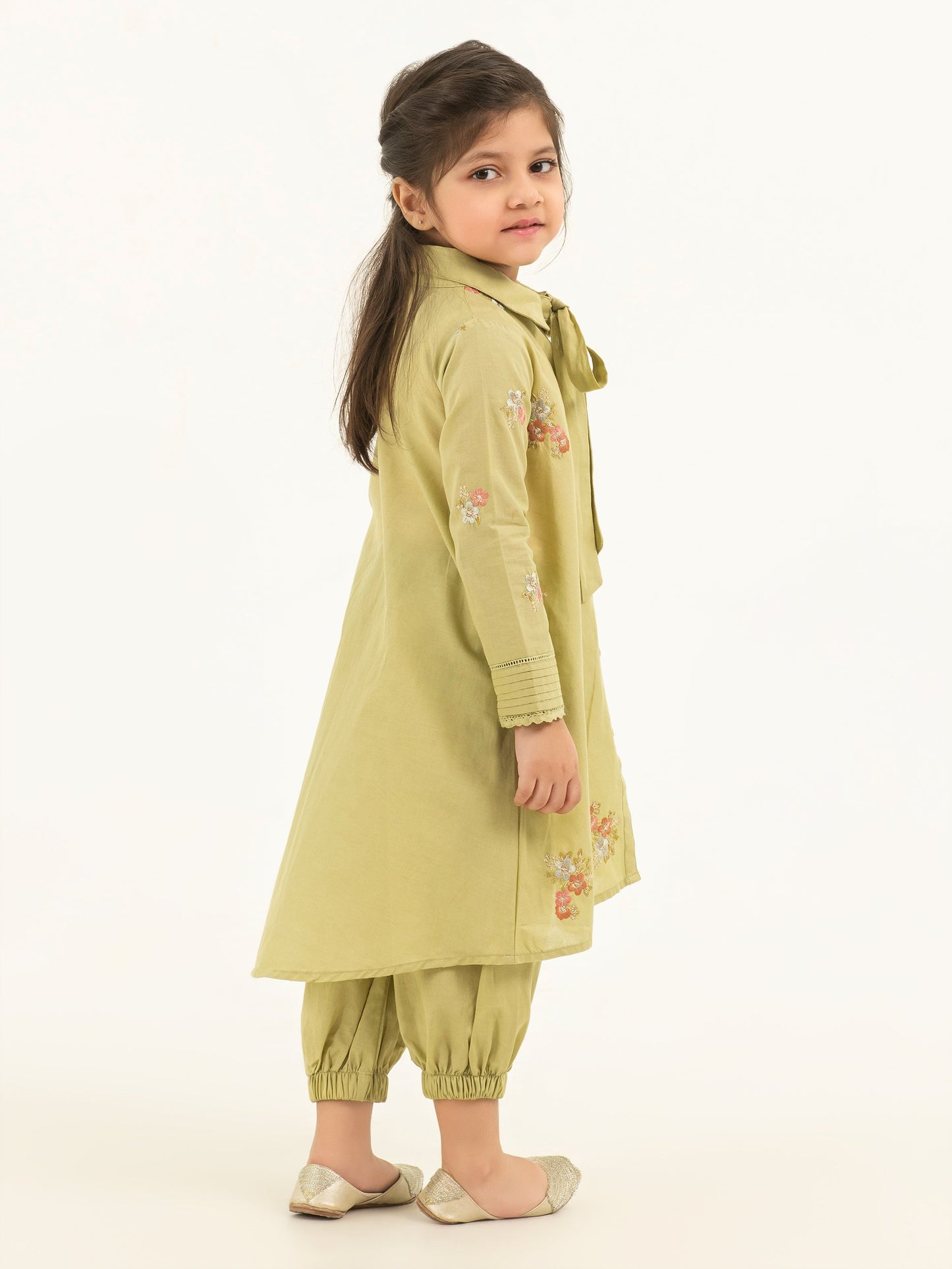2 Piece Cambric Suit-Embroidered (Pret)
