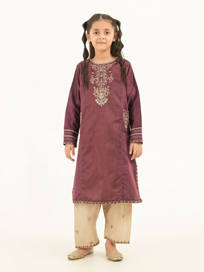 2 Piece Viscose Suit-Embroidered (Pret)