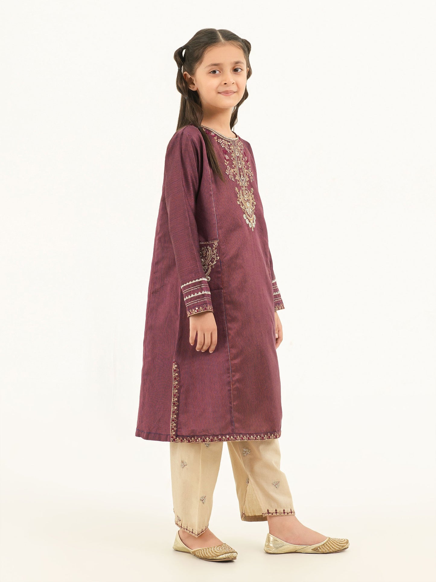 2 Piece Viscose Suit-Embroidered (Pret)