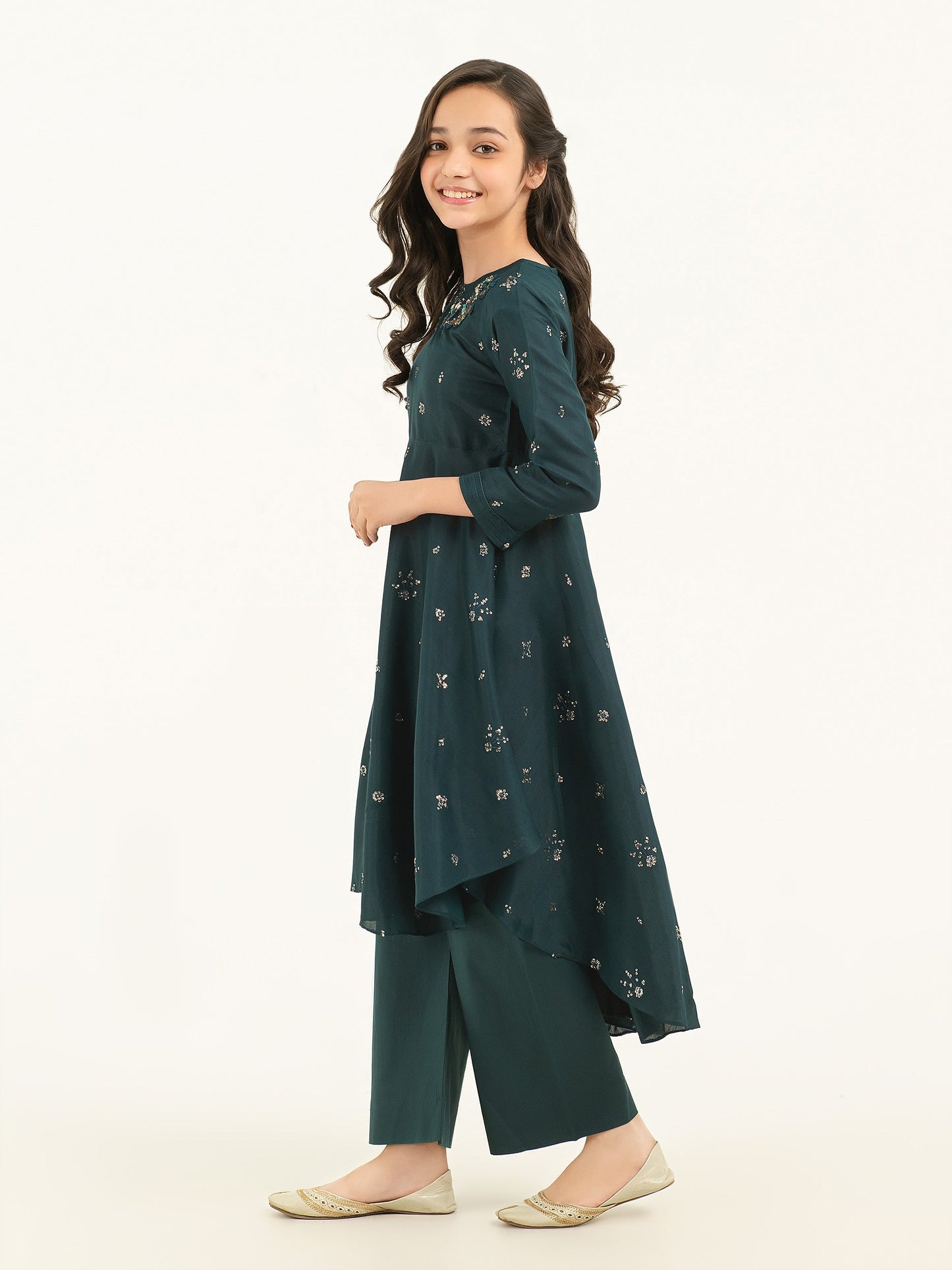 2 Piece Silk Suit-Embroidered (Pret)