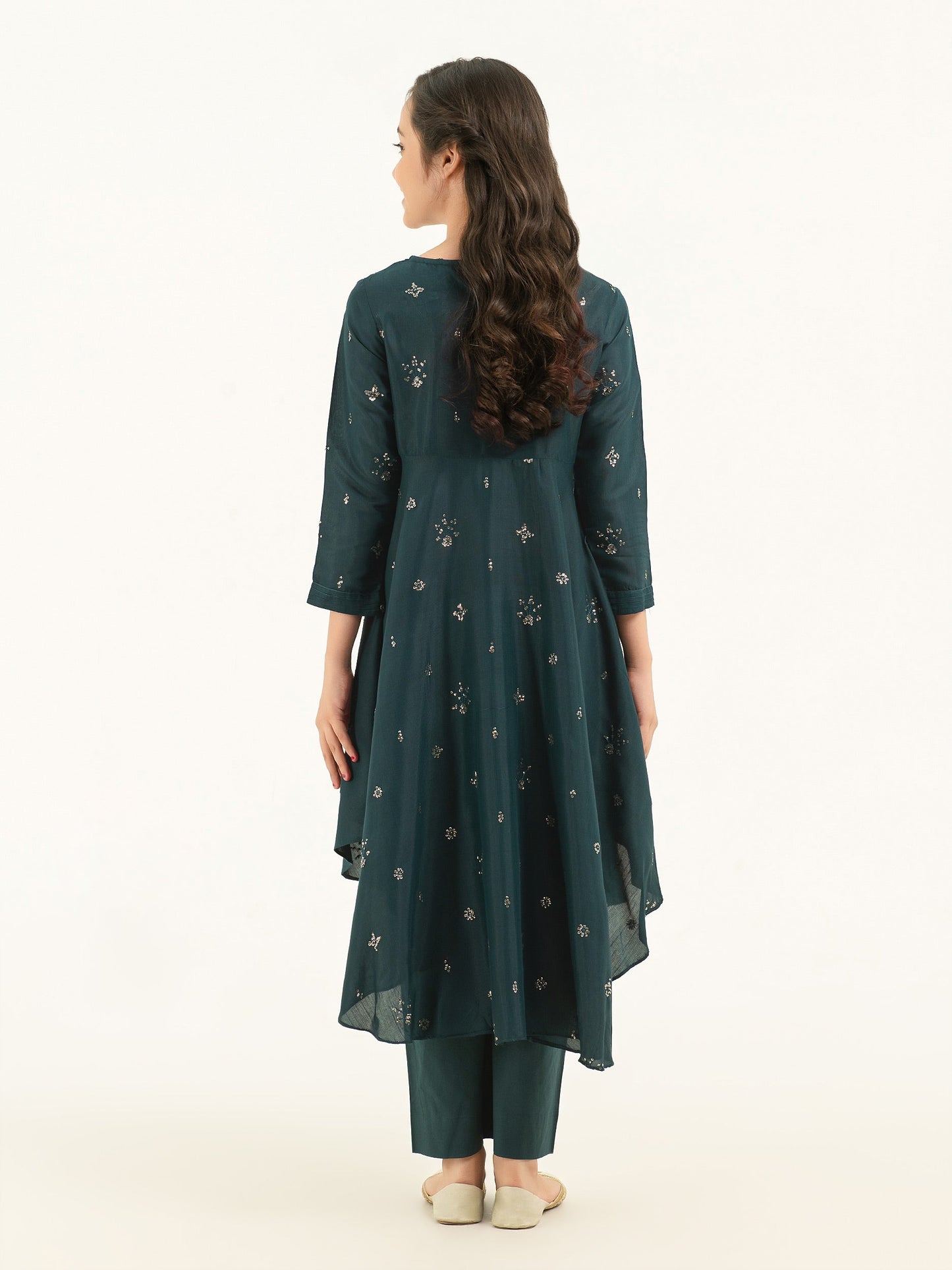 2 Piece Silk Suit-Embroidered (Pret)
