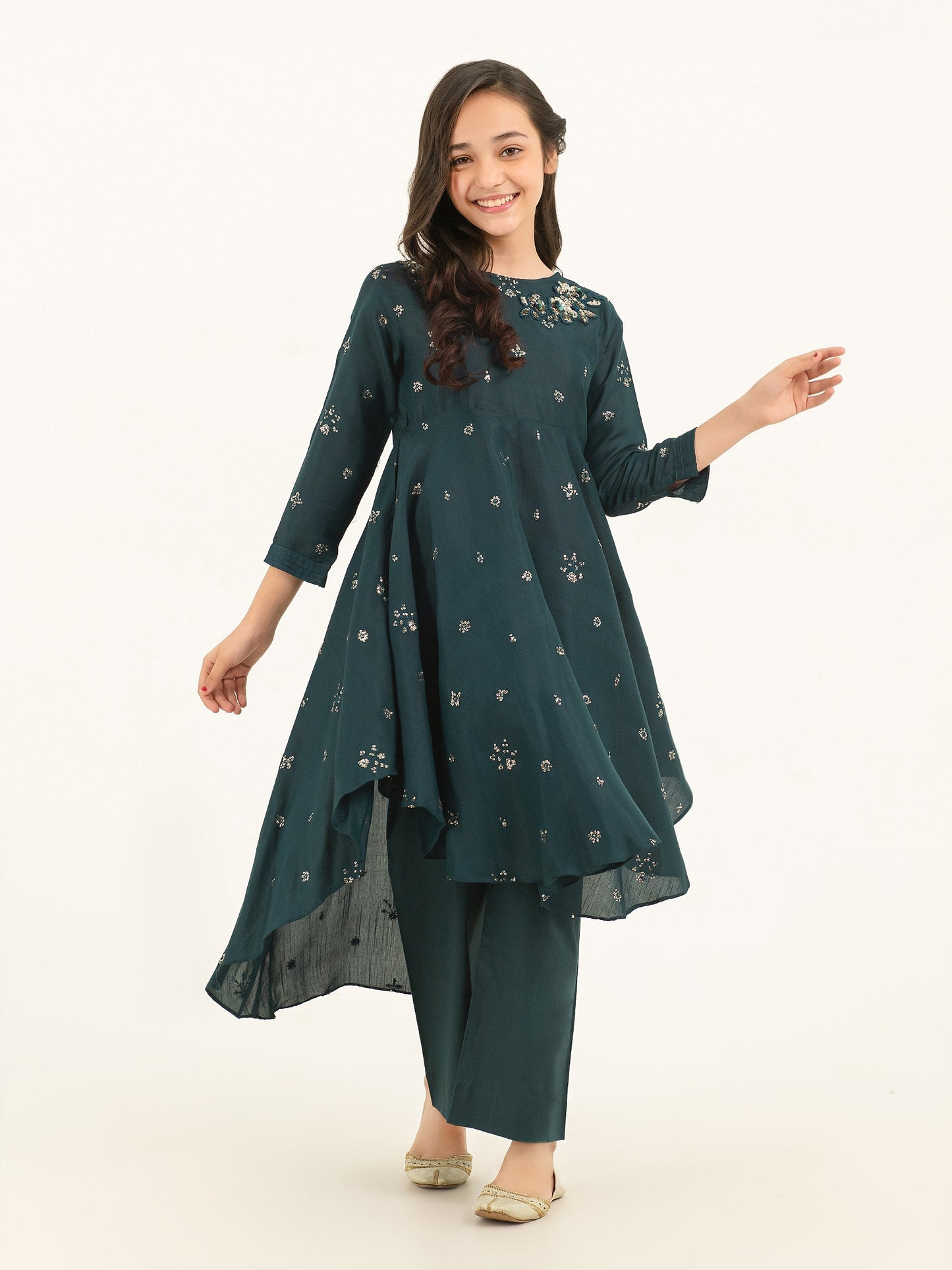 2 Piece Silk Suit-Embroidered (Pret)