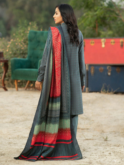3 Piece Khaddar Suit-Printed (Unstitched)
