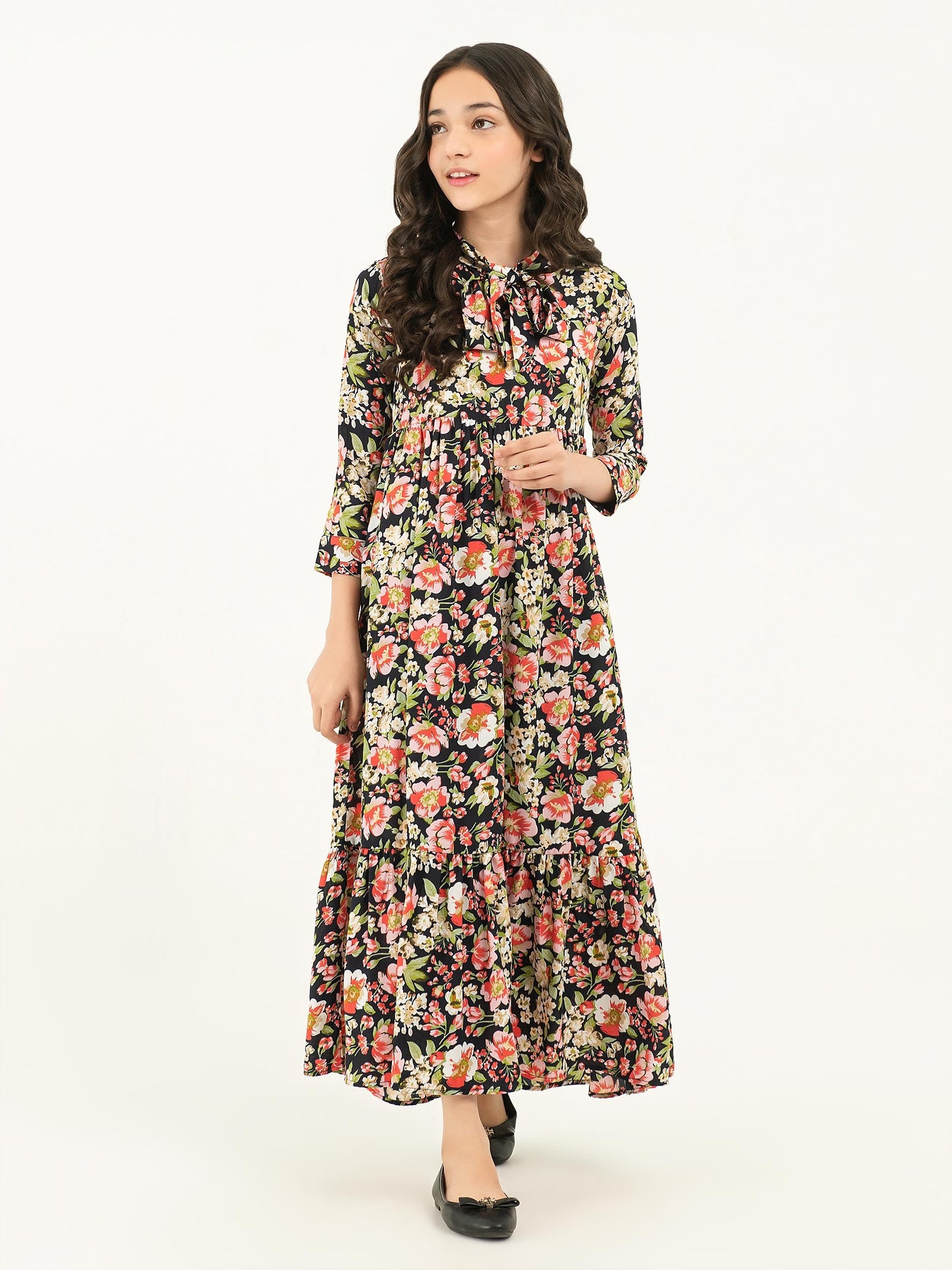 Grip Tiered Dress-Printed (Pret)