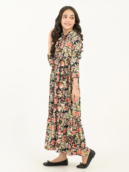 Grip Tiered Dress-Printed (Pret)