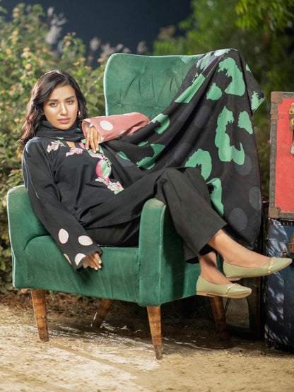 3 Piece Khaddar Suit-Printed (Unstitched)