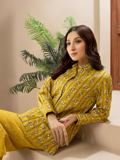 2 Piece Slub Khaddar Suit-Printed (Unstitched)