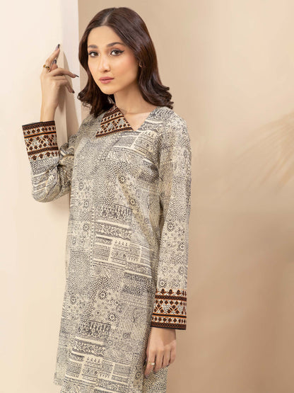 Khaddar Shirt -Printed (Unstitched)