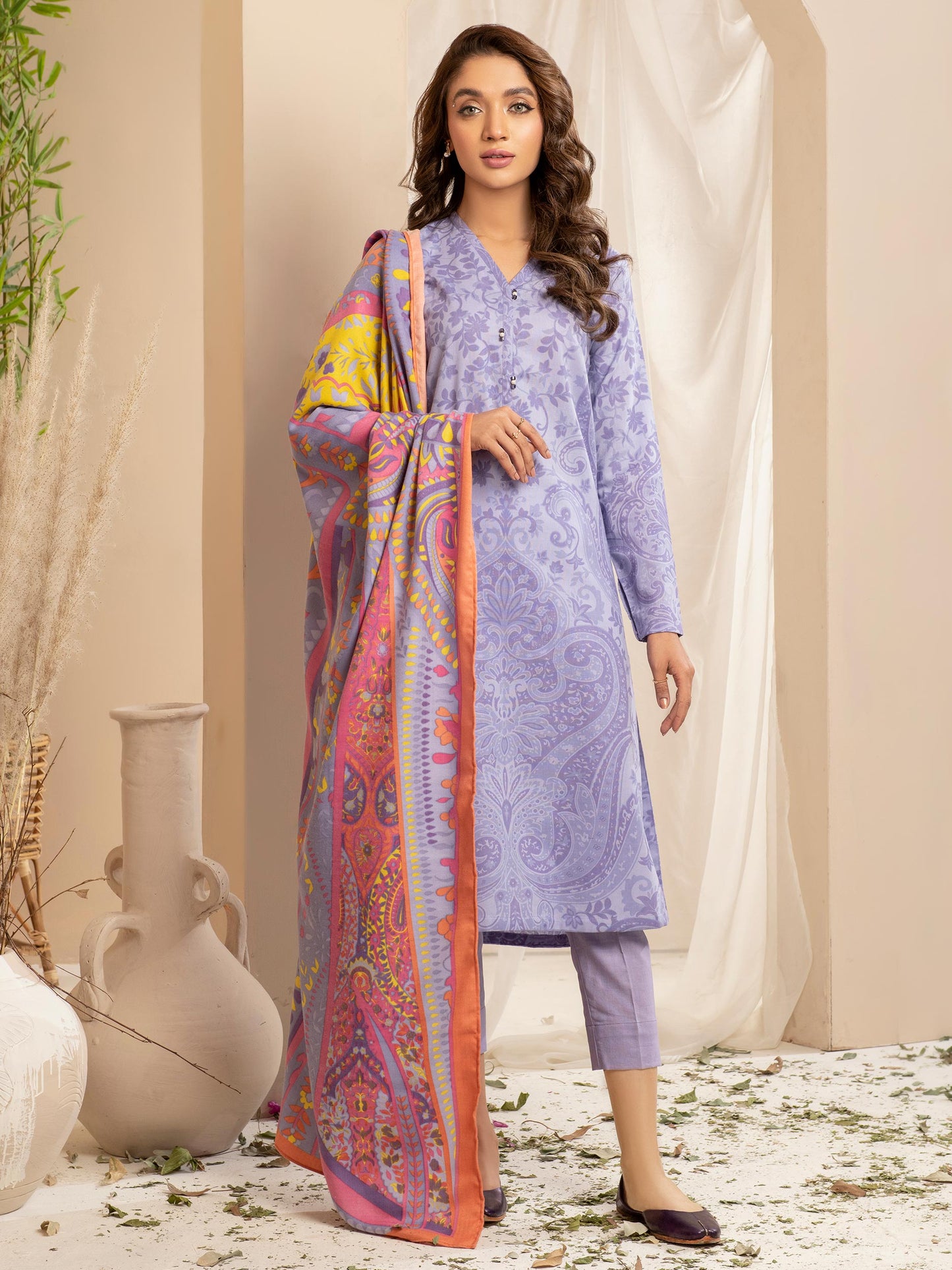 3 Piece Khaddar Suit-Printed(Unstitched)