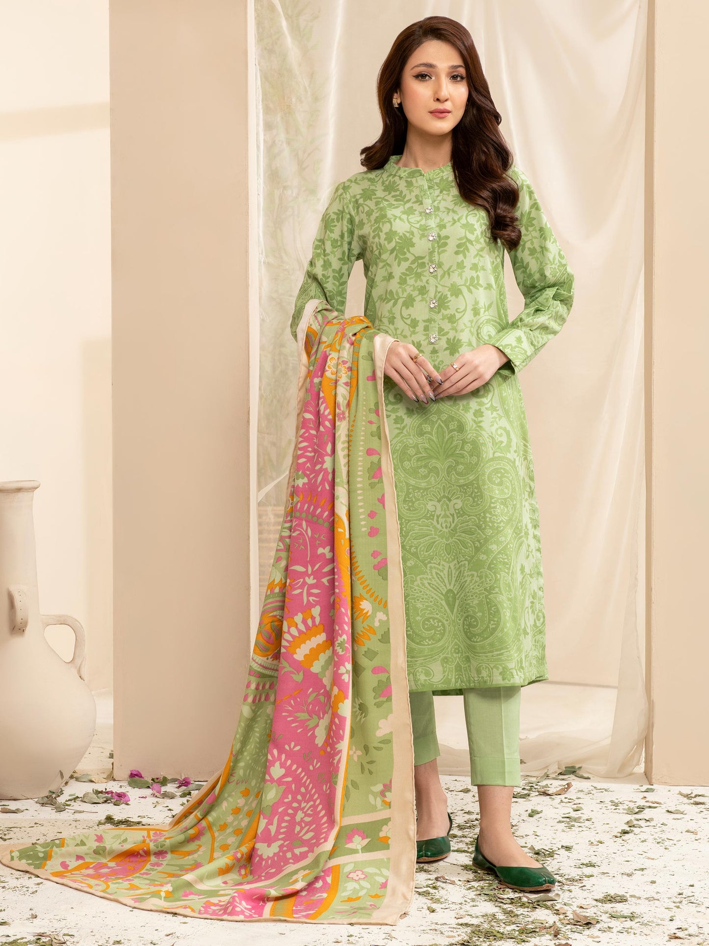 3 Piece Khaddar Suit-Printed(Unstitched)