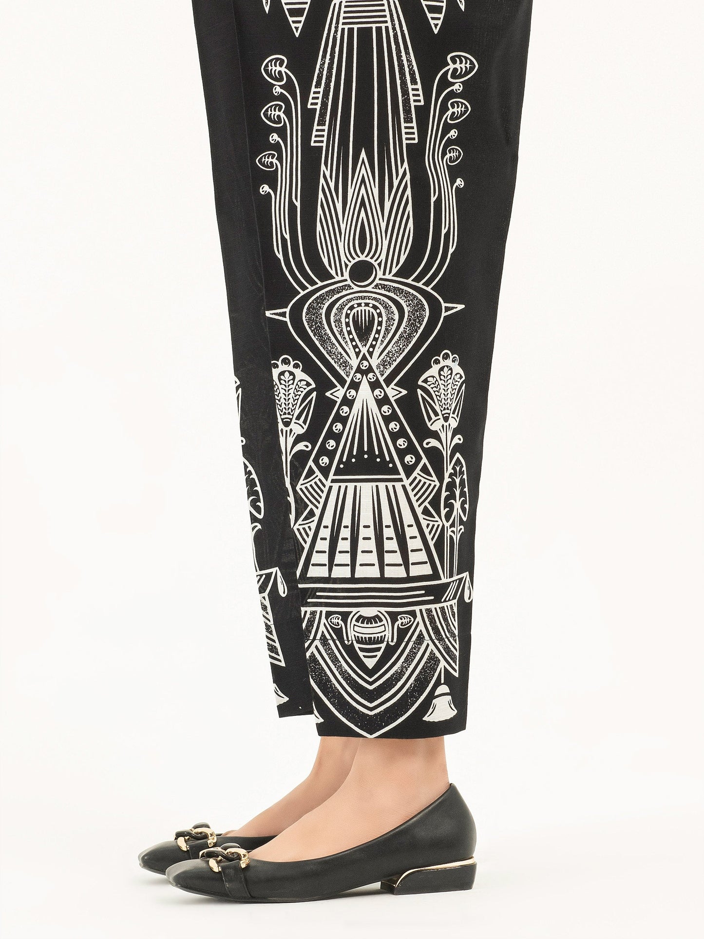 Printed Khaddar Trousers(Pret)