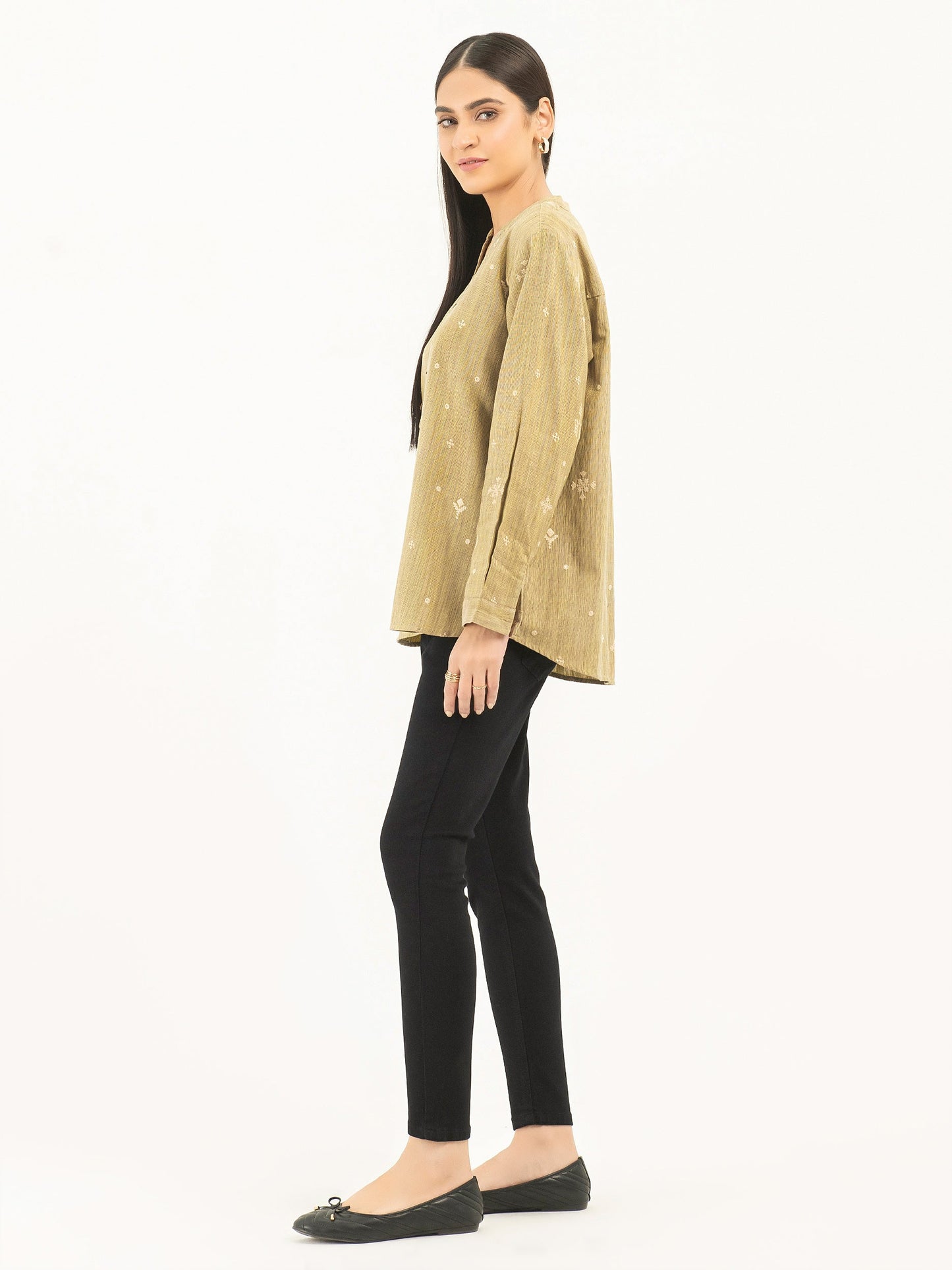 Embroidered Yarn Dyed Top