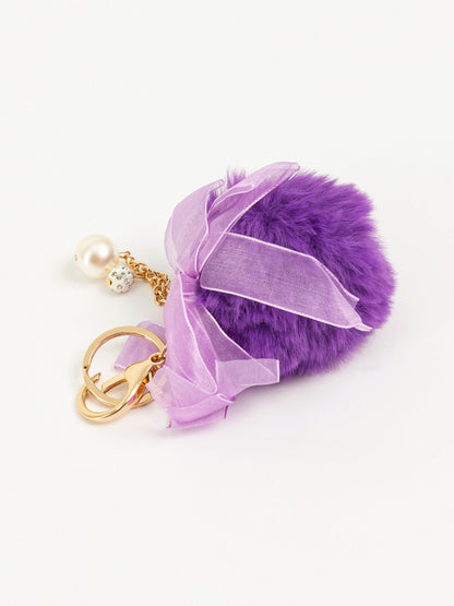 Embellished Pom Pom Key Chain