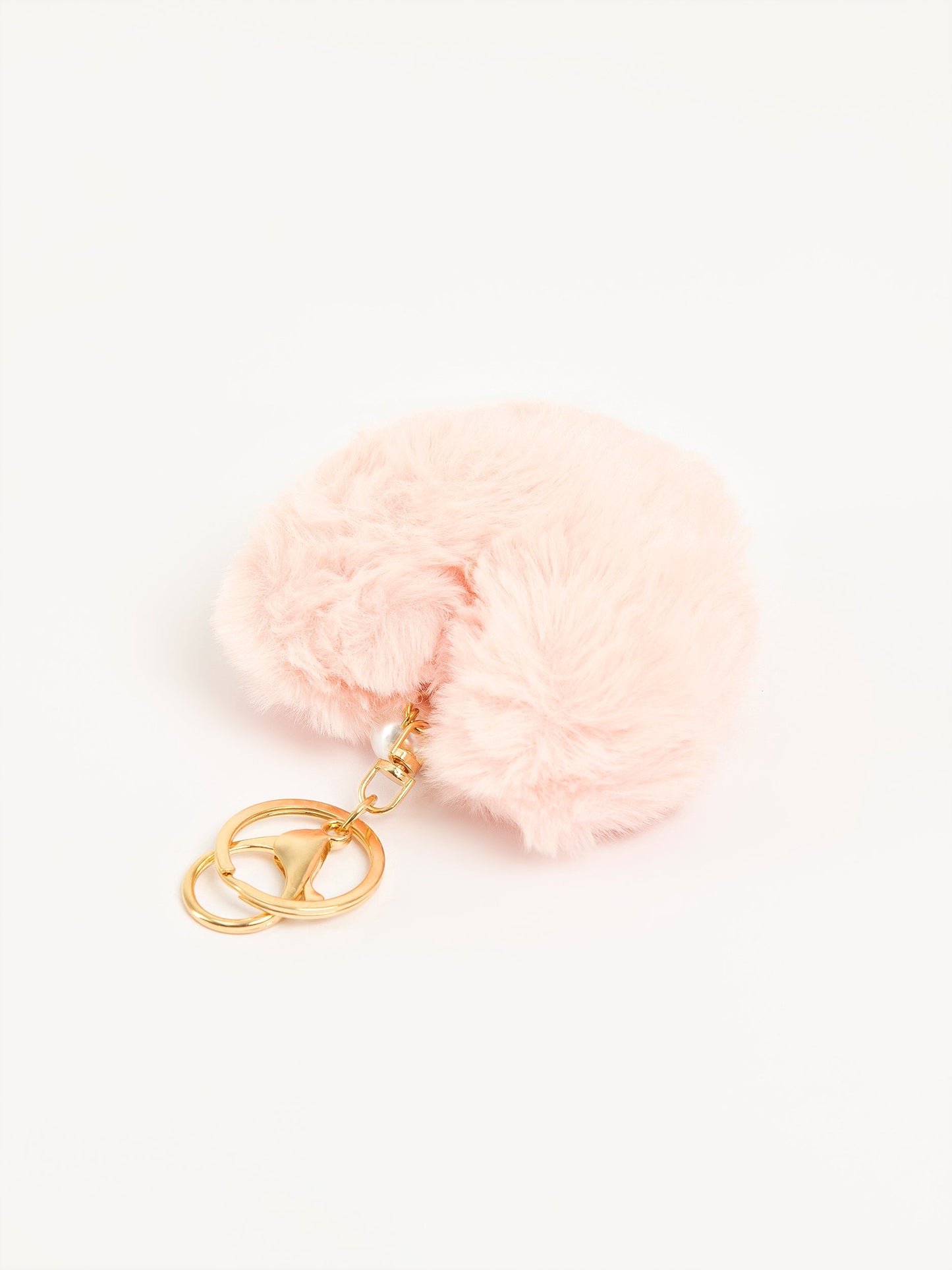 Heart-Shape Pompom Keychain