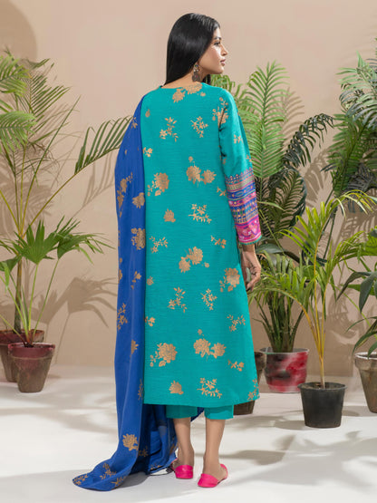 3 Piece Khaddar Suit-Pasted (Unstitched)