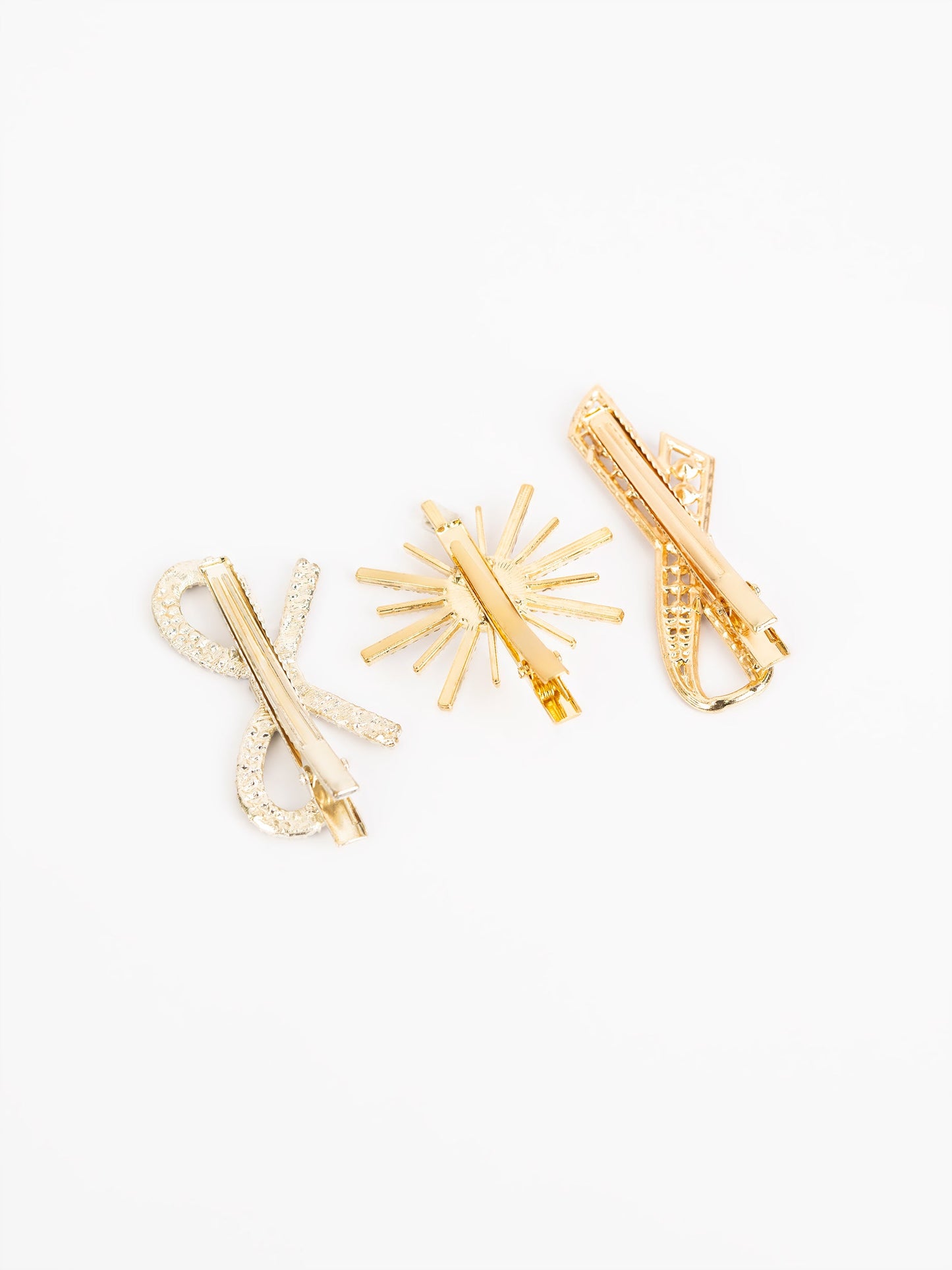 Embellished Bow Hair Clip Set