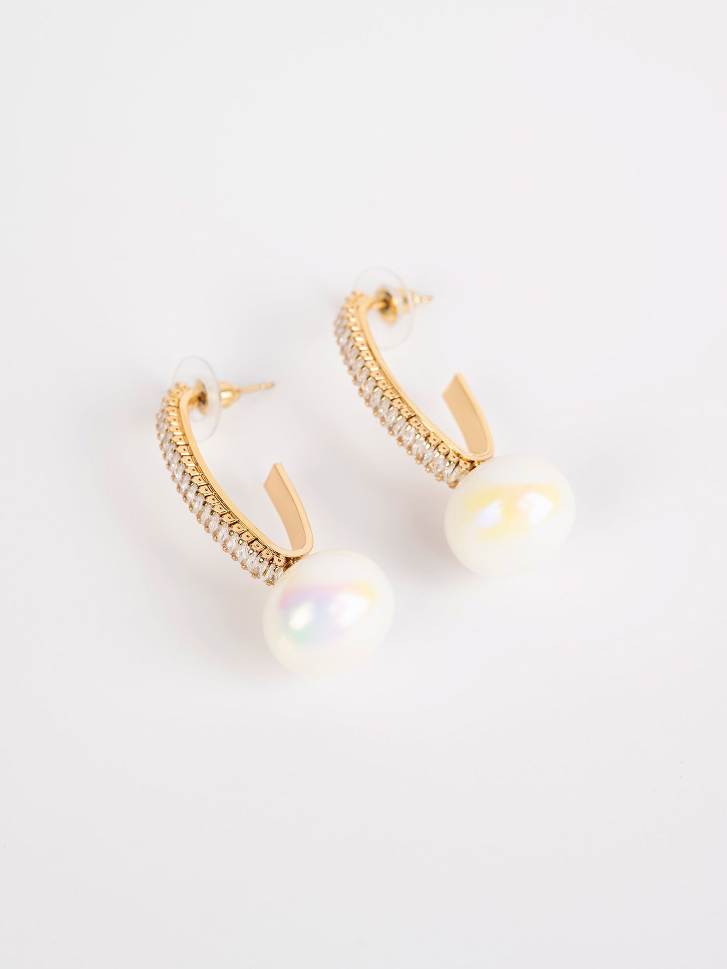 Embellished Pearl Earrings