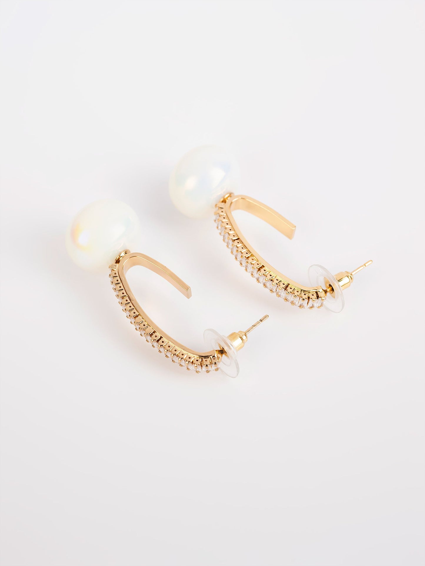 Embellished Pearl Earrings
