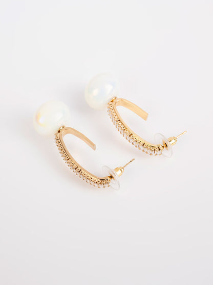 Embellished Pearl Earrings