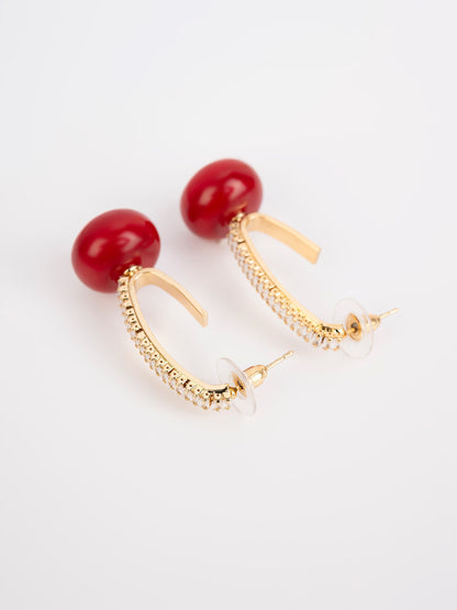 Embellished Pearl Earrings