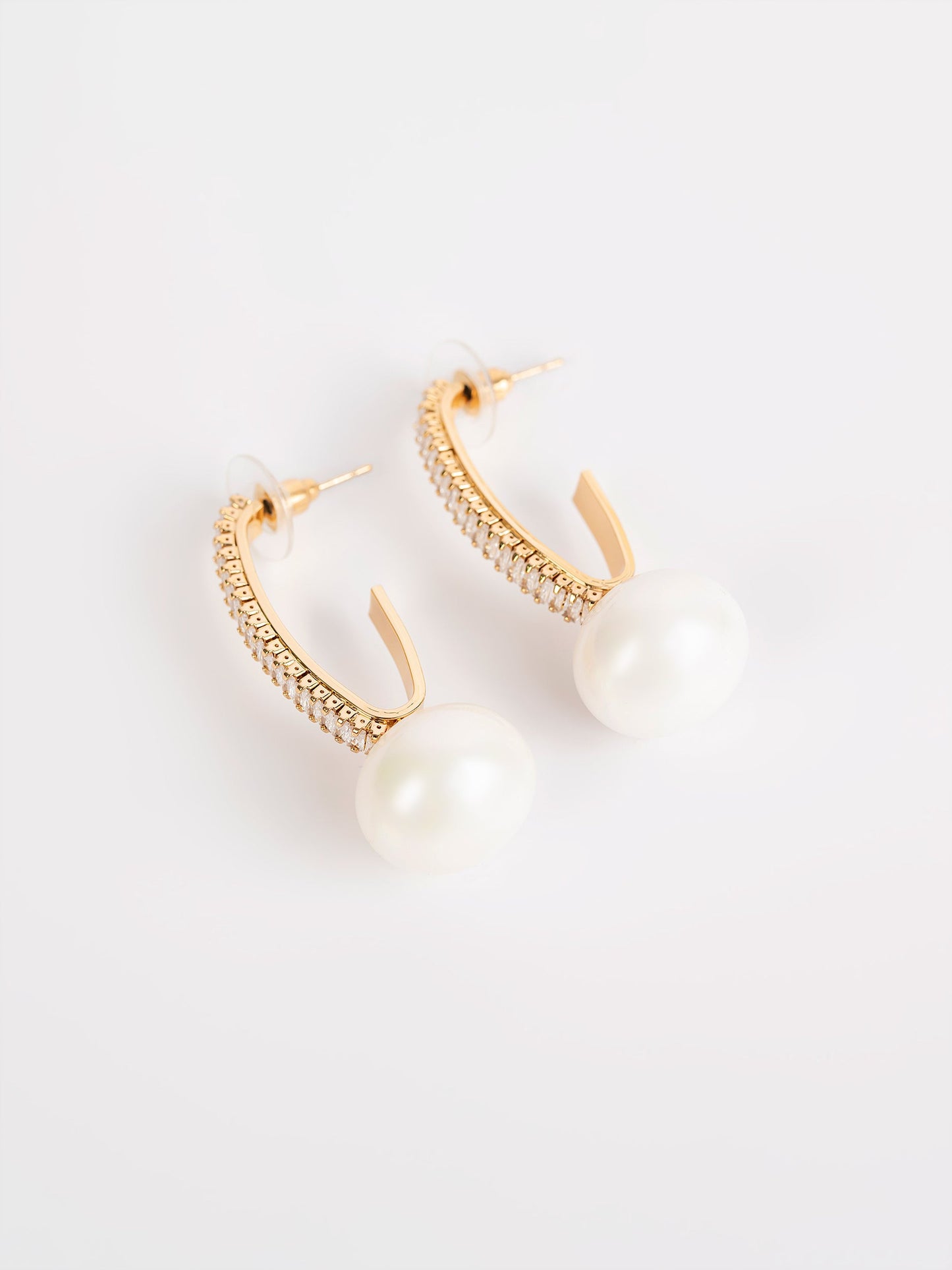 Embellished Pearl Earrings