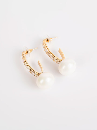 Embellished Pearl Earrings