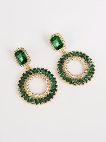 Rhinestone Embellished Earrings