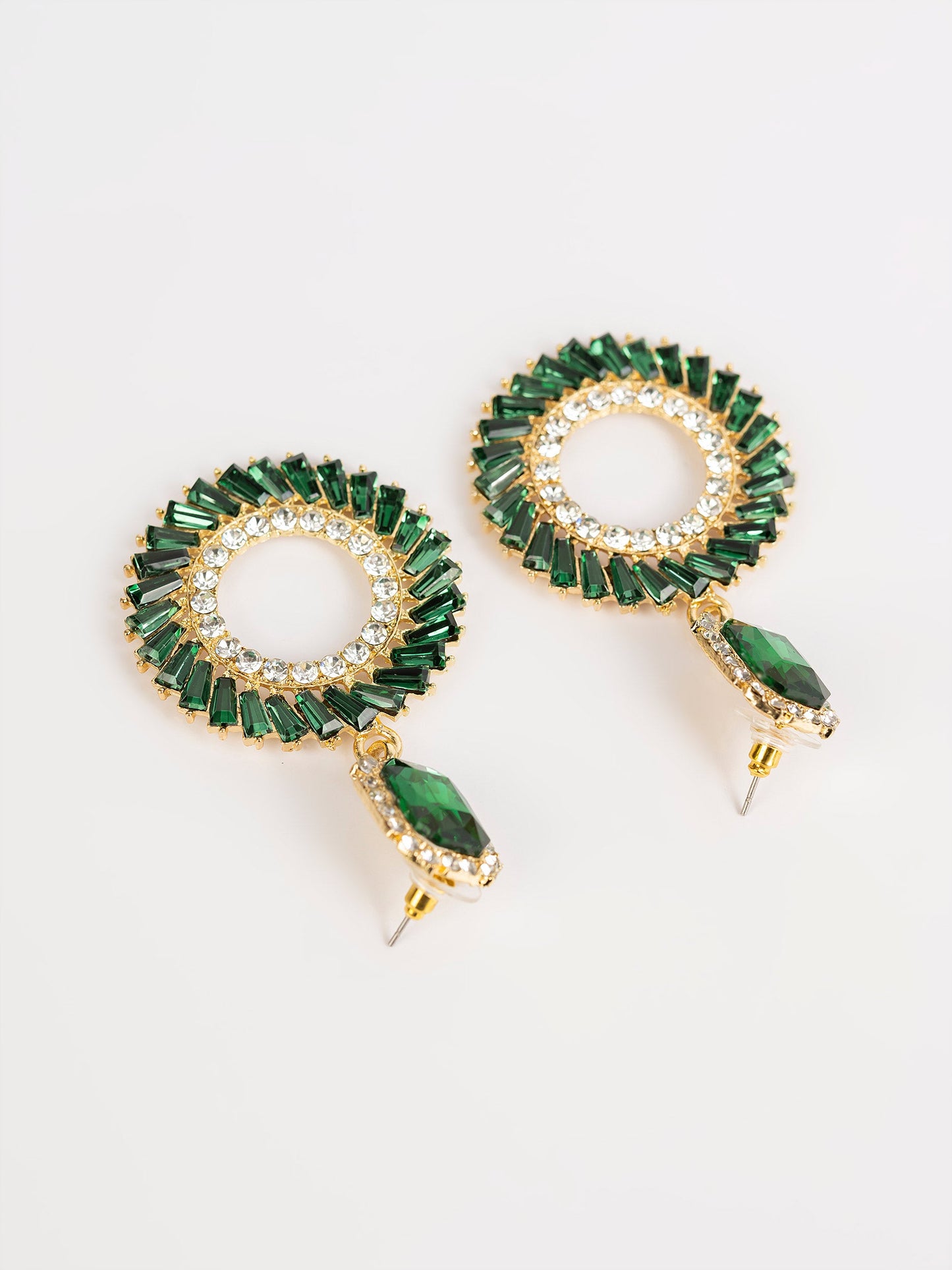 Rhinestone Embellished Earrings