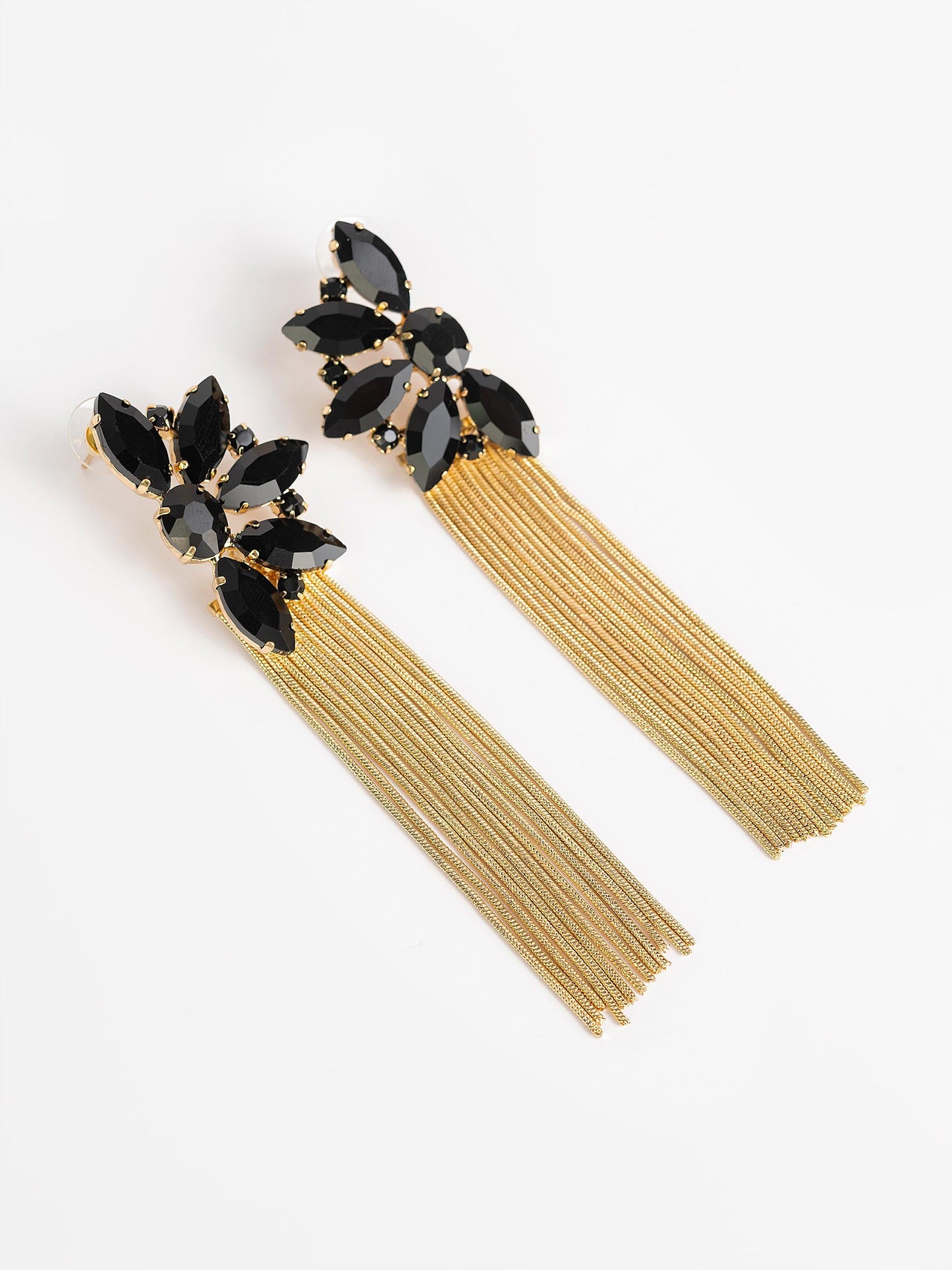 Stoned Embellished Dangling Earrings