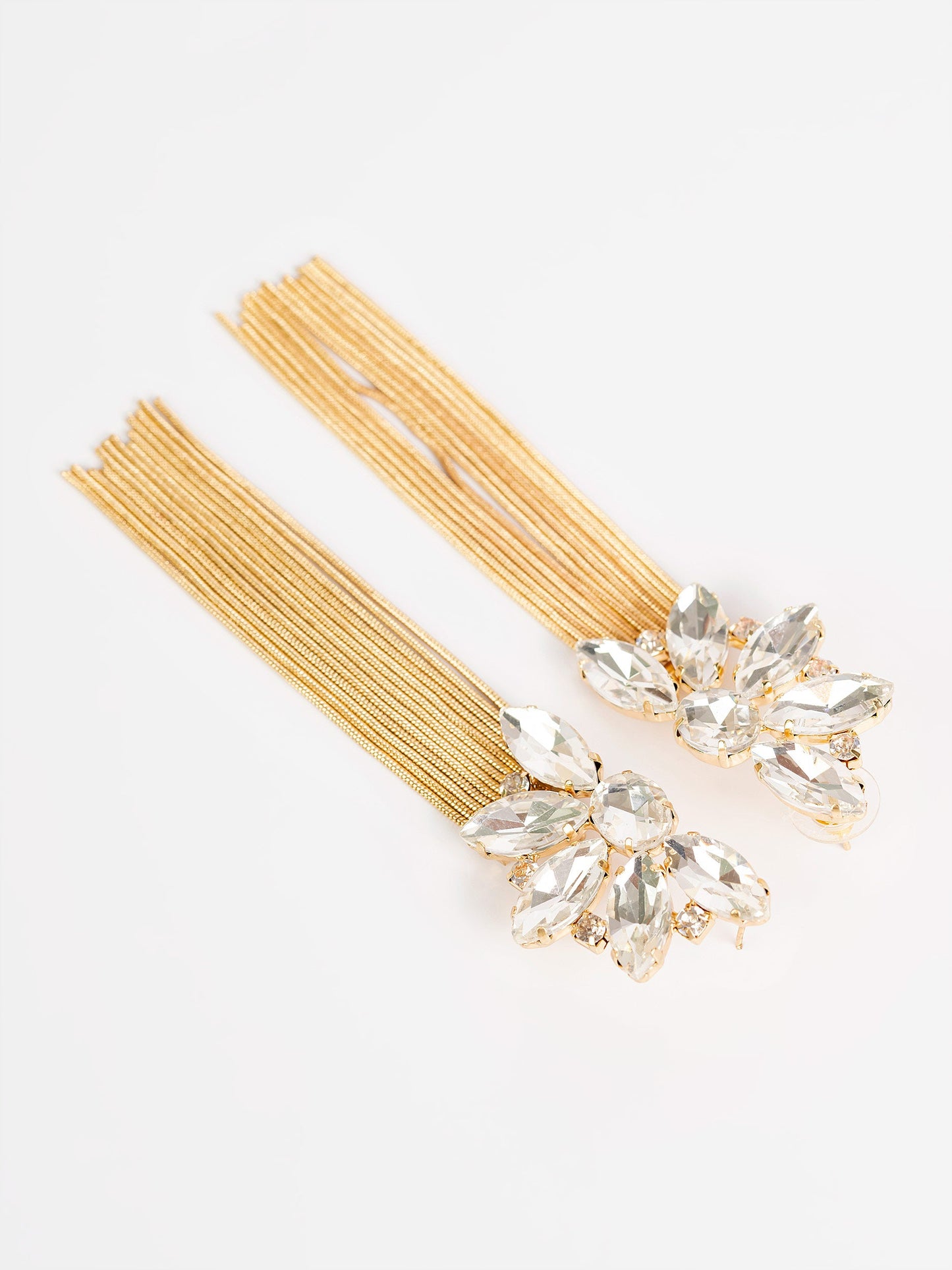 Stoned Embellished Dangling Earrings