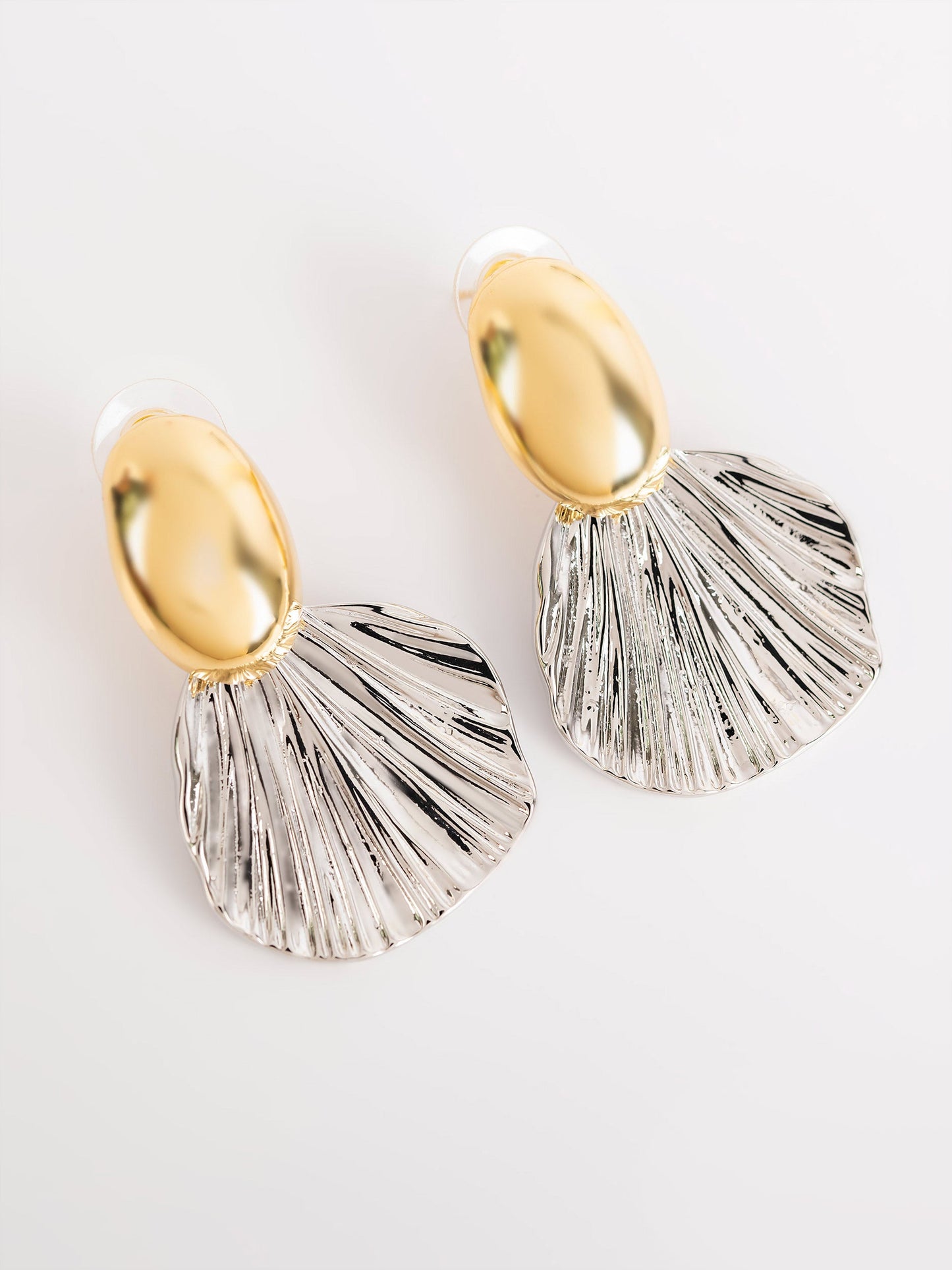 Textured Leaf Earrings
