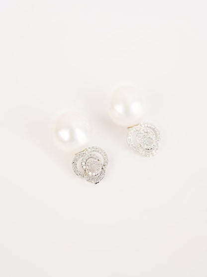 Embellished Pearl Earrings