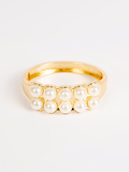 Pearl Embellished Cuff Bracelet