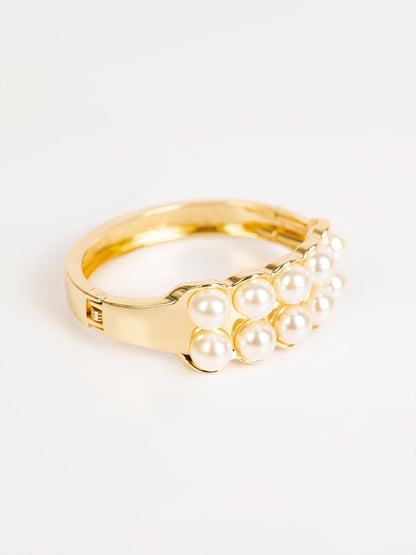 Pearl Embellished Cuff Bracelet