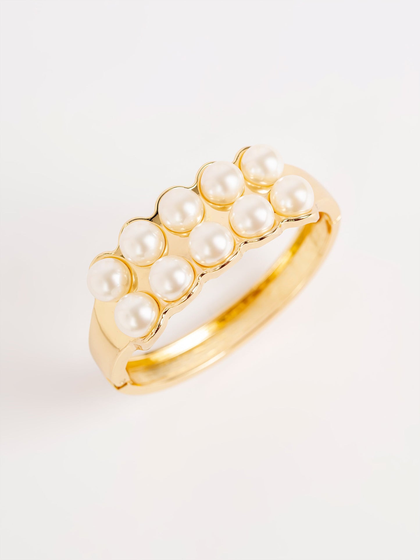Pearl Embellished Cuff Bracelet