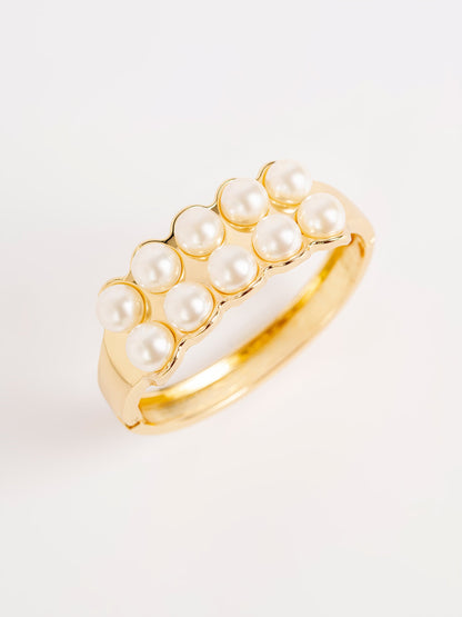 Pearl Embellished Cuff Bracelet