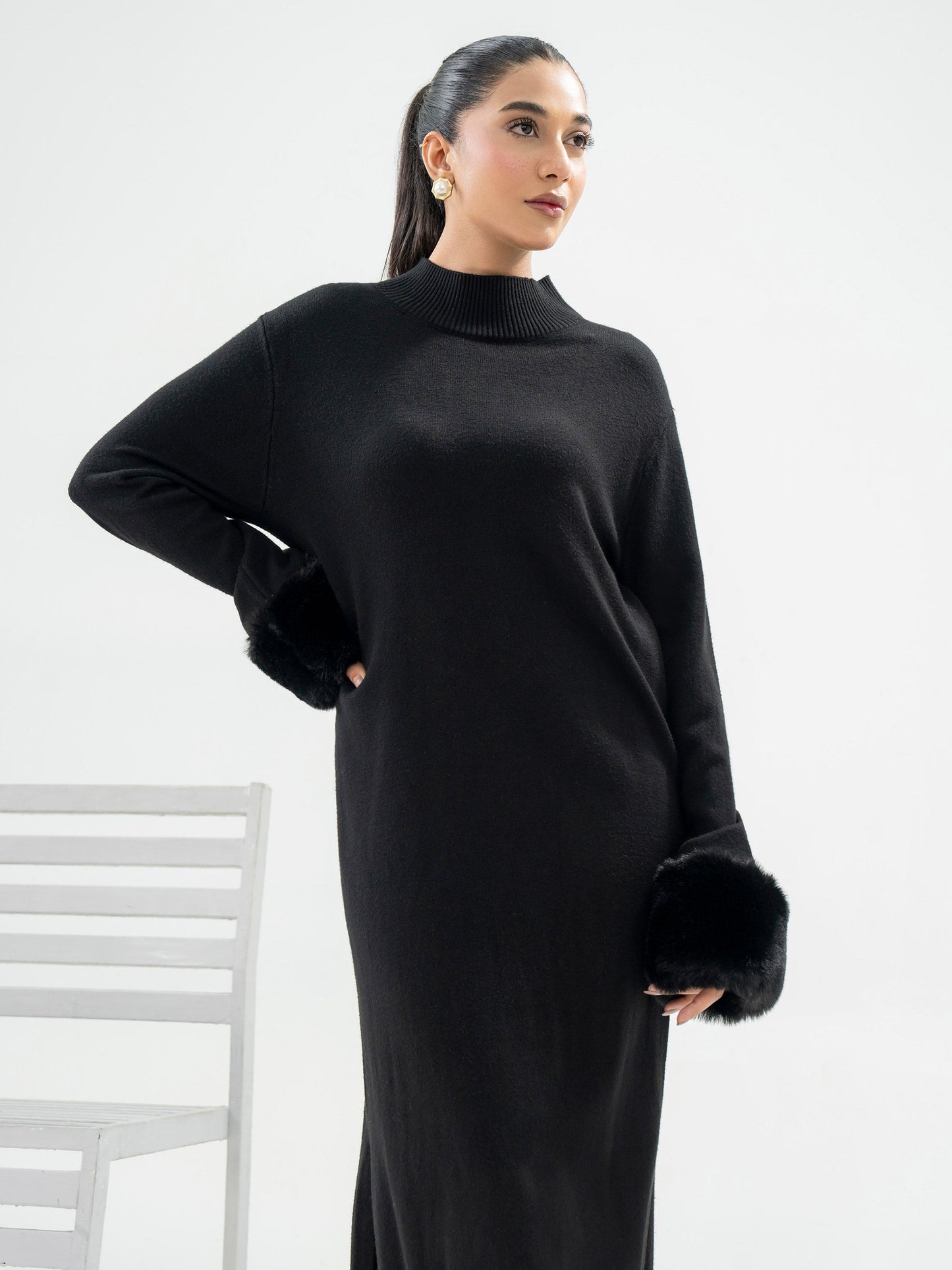 Dyed Woolen Dress