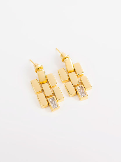 Brick Patterned Earrings