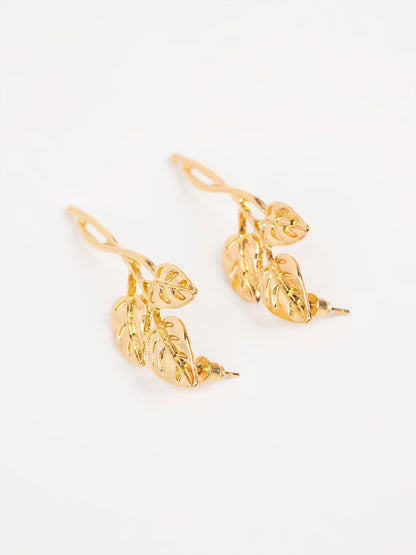 Hammered Leaf Earrings