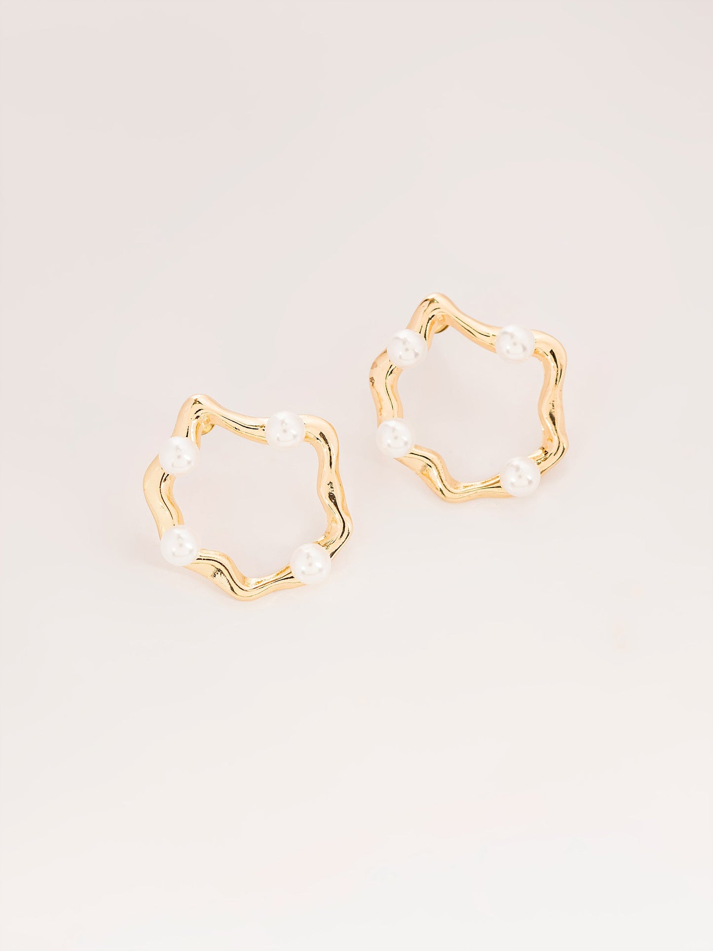 Embellished Wave Earrings