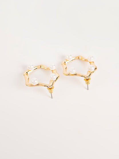 Embellished Wave Earrings