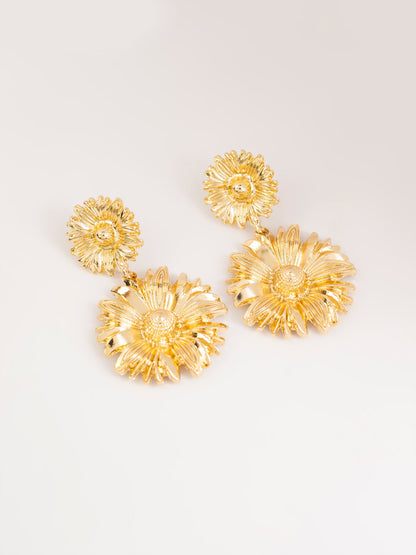 Drop Sunflower Earrings