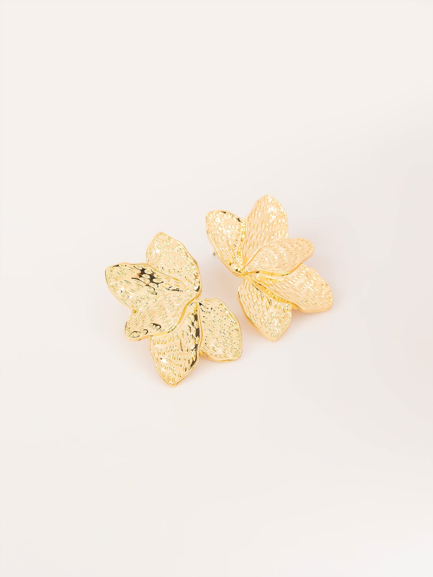 Hammered Flower Earrings