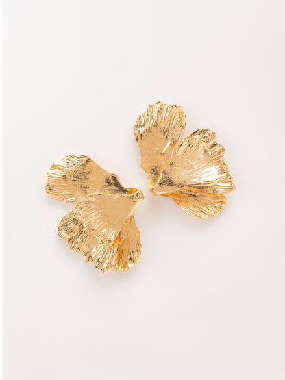 Hammered Leaf Earrings