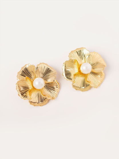 Pearl Flower Earrings