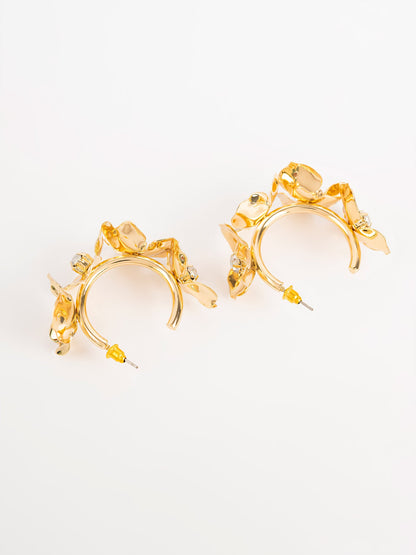 Floral Half Hoops