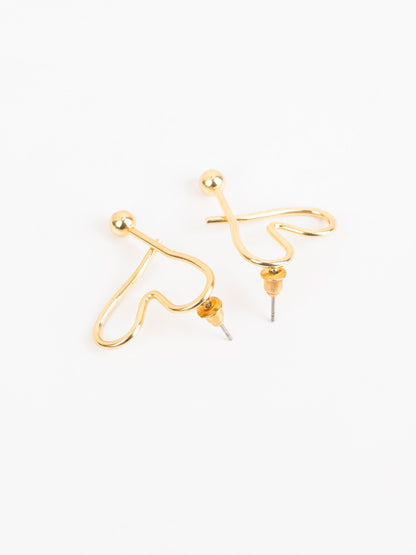 Abstract Heart Earrings