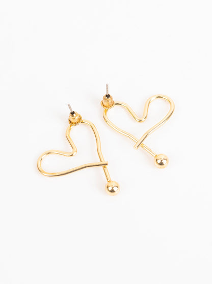 Abstract Heart Earrings